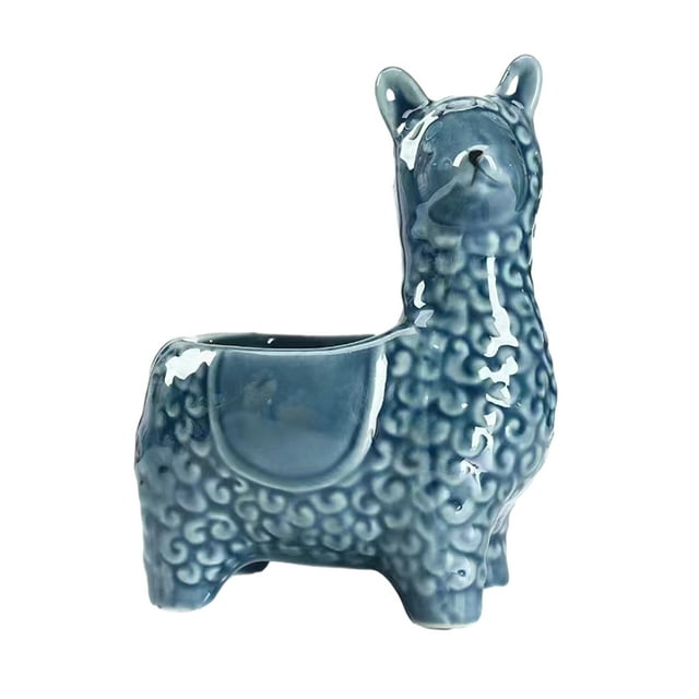 Guardoinrt 1/2/3 Animal Shape Pots - Durable Stylish Ceramic Flower Plant Pots Innovative Succulent Planter Pots Crooked Head blue 1 Pc