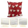 thumbnail image 4 of Qinduosi Valentine's Day Pillow Covers of , Red Love Heart Valentines Throw Pillows Valentines Decor Square Red Pillowcase Anniversary Decorative Outdoor Cushion Case for Sofa Couch White, 4 of 5