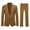 Brown, variant on Men's Solid Color Single-Breasted One-Button Suit Set (Jacket + Pants) with Side Vents - Slim Fit Spring Formal Wear Two-Piece