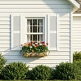 thumbnail image 4 of Demi Bonn Exterior Window Shutters - Indoor & Outdoor Use, Weather-Resistant Polypropylene, Easy DIY Install & Minimal Upkeep - Louver Shutters for Windows Outside, Vinyl, Brick, 14"W*31" H, White, 4 of 5