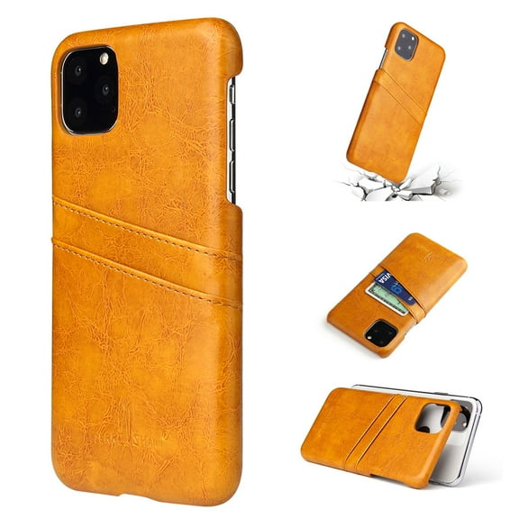 iPhone 11Pro Max 6.5 inch Wallet Case, Dteck Slim PU Leather Back Case Cover Credit Card Holder For Apple iPhone 11 Pro Max 6.5", Yellow