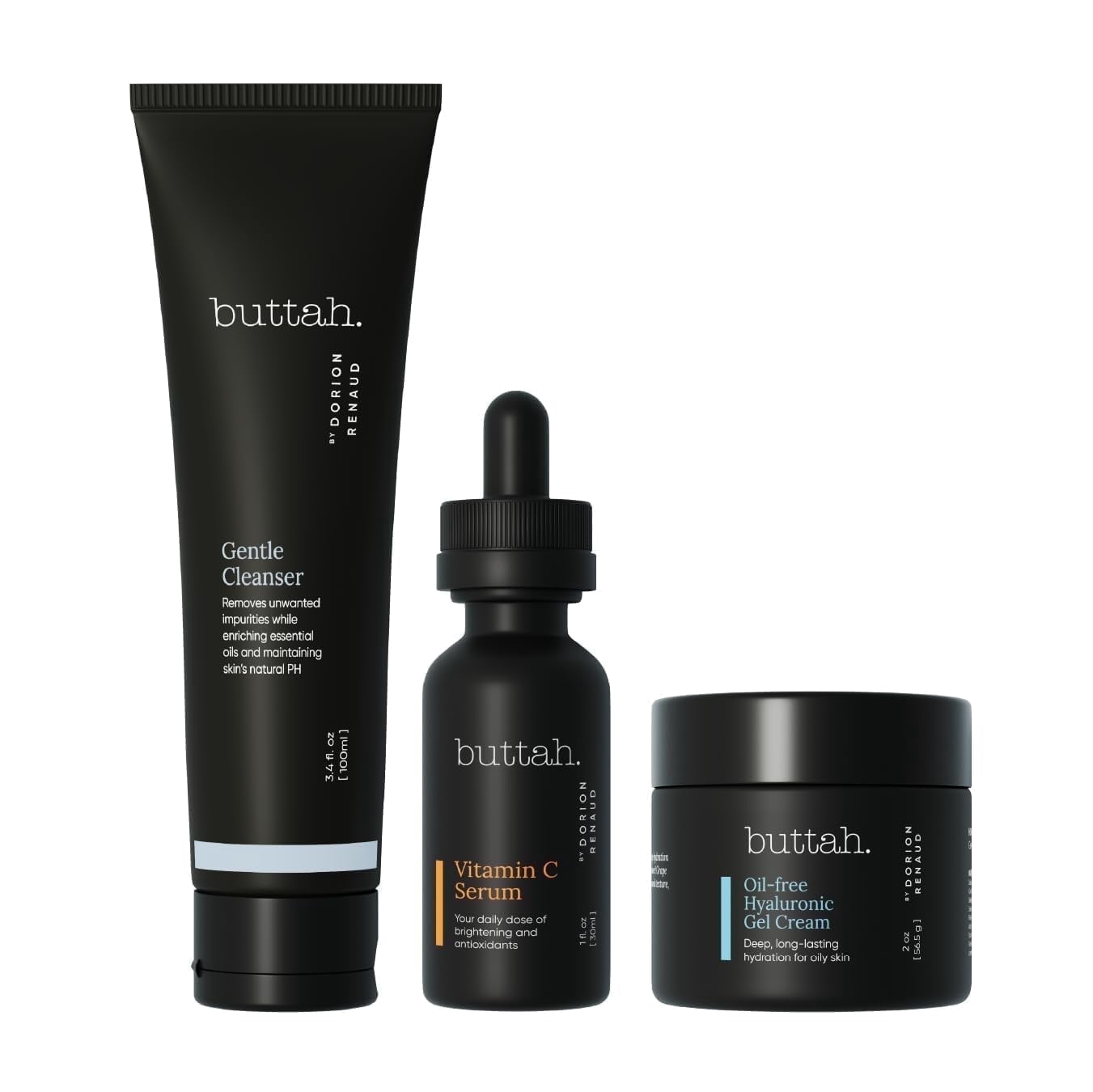 Buttah Skin Complete Skincare Kit β Cleanser, Vitamin C Serum & Gel Cream