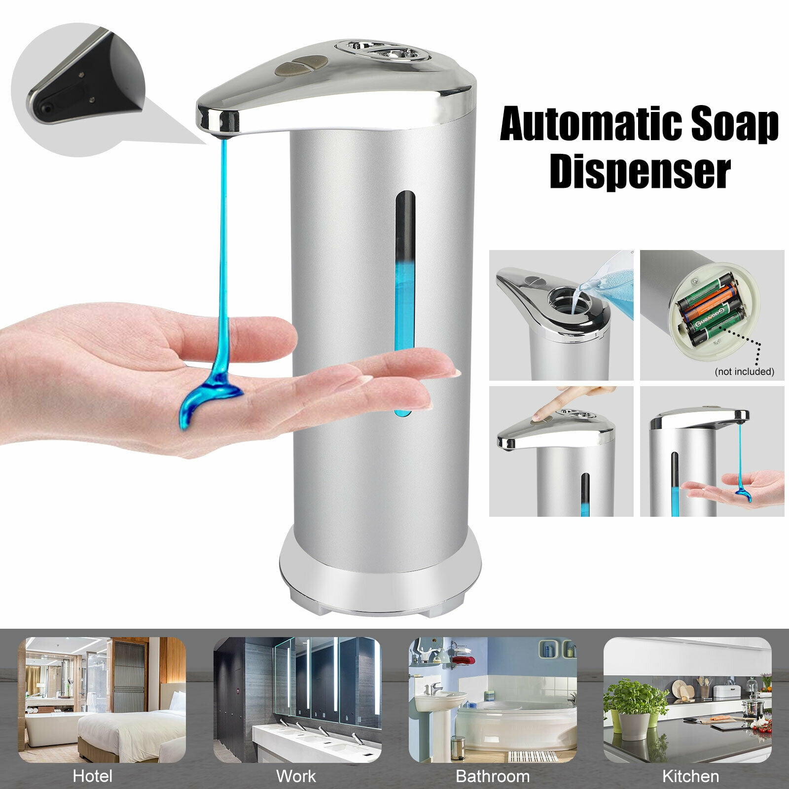 Automatic Touchless Liquid Soap Dispenser Sanitizer Hands Sensor