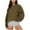 Brown Sweatshirts, variant on Qetyuw Plus Size Sweatshirt for Women Crew Neck Fleece Pullover with Pocket Drop Shoulder Long Sleeve Loose Fit Tops