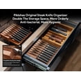 thumbnail image 2 of Piklohas Steak Knives Set of 8 with Drawer Organizer, 4.5 Inch Non Serrated Steak Knife Set, Forged German Steel Full Tang Handle Straight Edge Dinner Knives, Razor-Sharp Meat Knife with Gift Box, 2 of 7