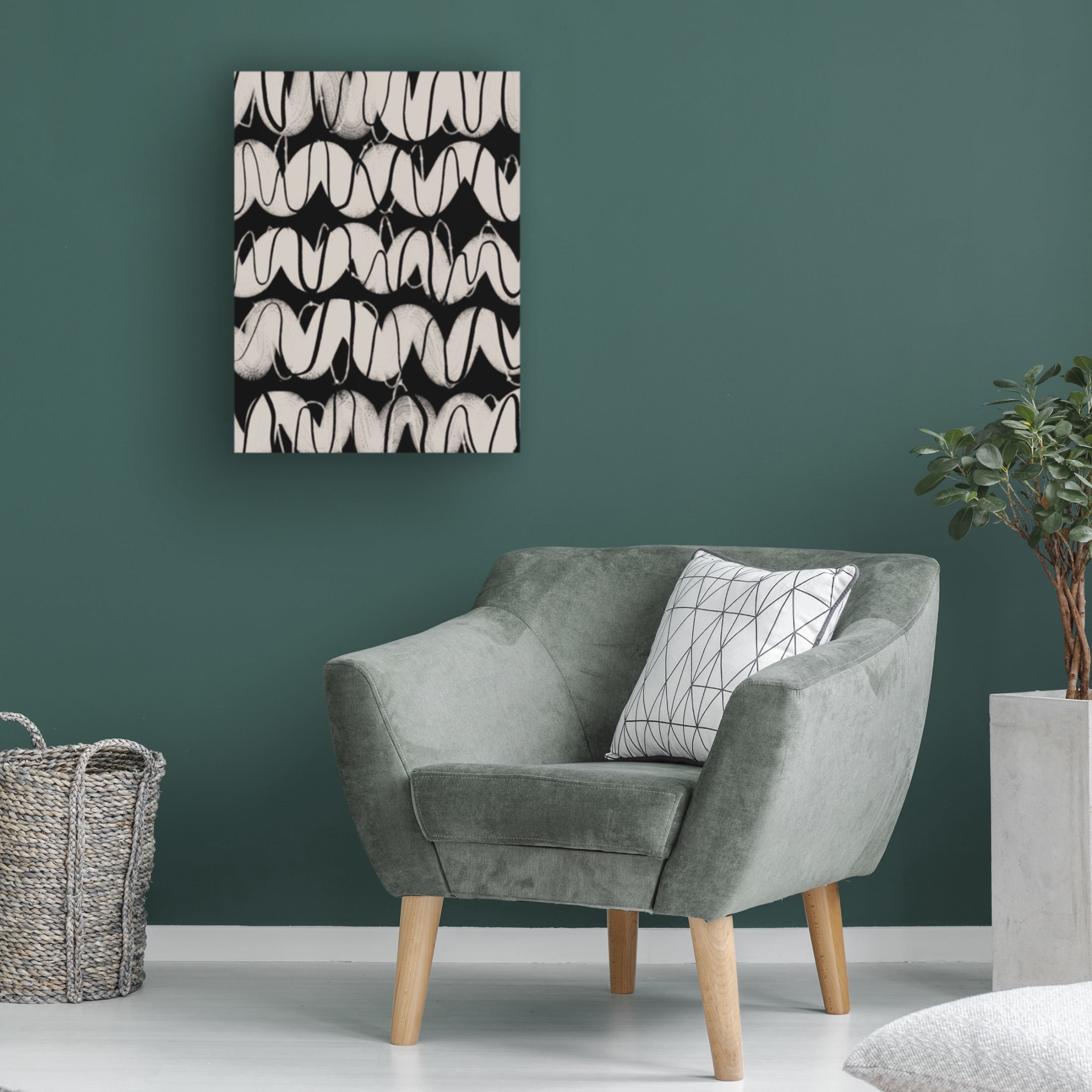 Canvas Wall Art - Treechild 'Radio Waves Pattern' Wall Art for Living Room, Bedroom, or Office D?cor by Trademark Fine Art - 18 x 24 Inches