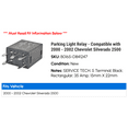 thumbnail image 2 of Parking Light Relay - Compatible with 2000 - 2002 Chevy Silverado 2500 2001, 2 of 2