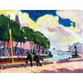 thumbnail image 2 of Sayen, Henry Lyman 18x15 Black Ornate Wood Framed with Double Matting Museum Art Print Titled - On the Banks of the Seine, 2 of 4