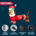 thumbnail image 3 of Joyfy 5 FT Christmas Inflatables Dachshund Dog Outdoor Decorations,Wiener Dog Christmas Blow Ups Yard Christmas with Built-in LEDs for Holiday Party Garden Lawn Decor, 3 of 8