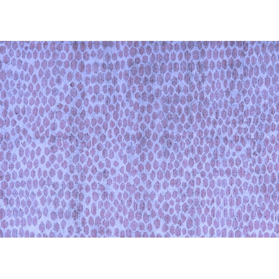 Ahgly Company Machine Washable Indoor Rectangle Abstract Blue Modern Area Rugs, 3' x 5'