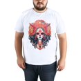thumbnail image 4 of Mens Oversize T Shirts SkullCasual Short Sleeve Basic Tees Crew Neck T-Shirt Funny Graphic Tees Black or White XS-5XL, 4 of 5