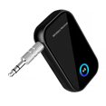 thumbnail image 1 of Adaptador Bluetooth para automóvil, BT5.0 Receptor Bluetooth para automóvil Llamadas manos libres, Receptor de audio Bluetooth auxiliar Conector de audio de 3,5 mm para automóvil/auriculares con, 1 of 1