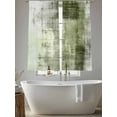 thumbnail image 5 of Abstract Art Sheer Curtains 72 inches Long 2 Panels Set Vintage Green Collage Oil Painting Sheer Window Curtain Rod Pocket Voile Drapes for Living Room/Bedroom, Each 52" W x 72" L, 5 of 7