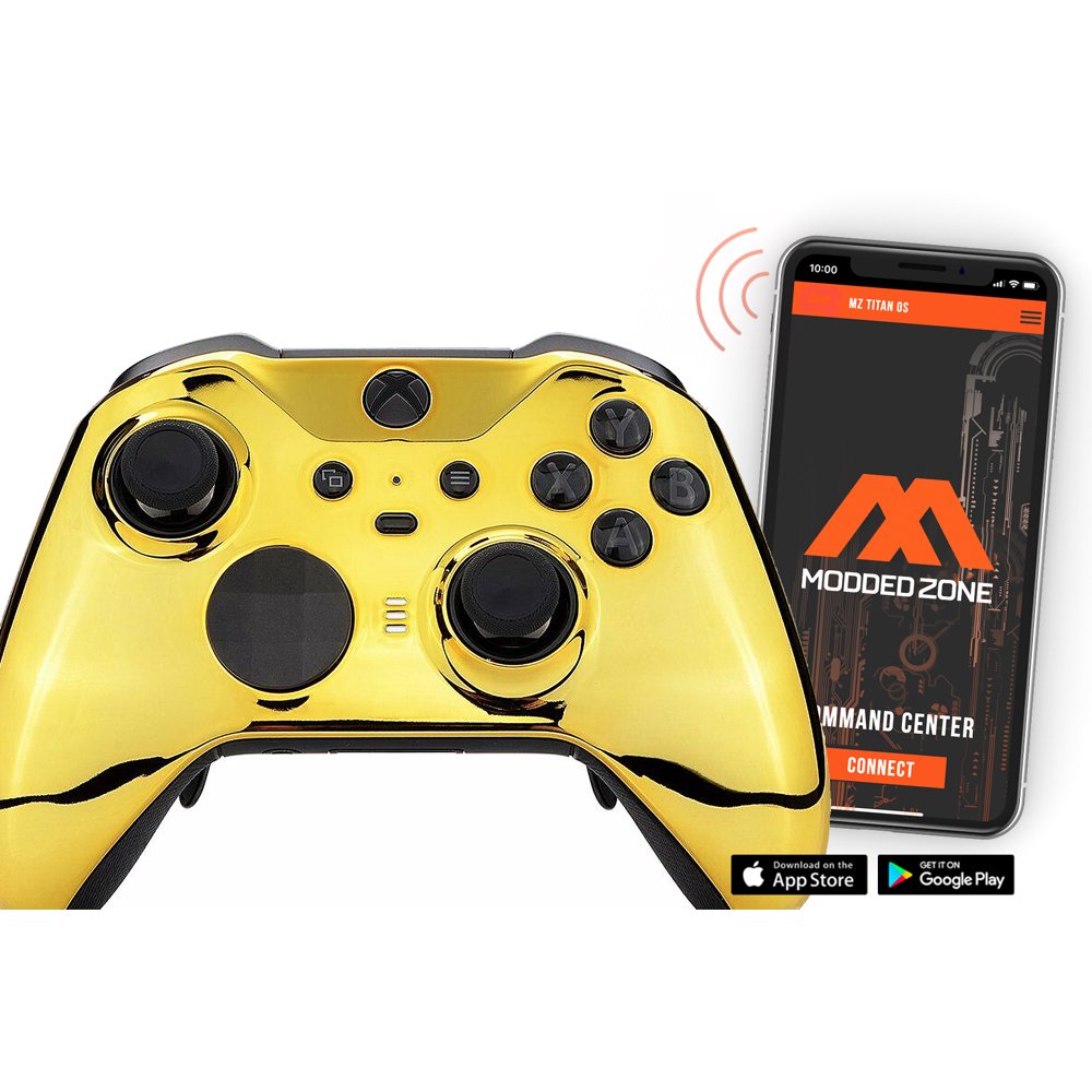 Chrome Gold SMART Xbox One ELITE 2 Series Custom Rapid Fire Modded