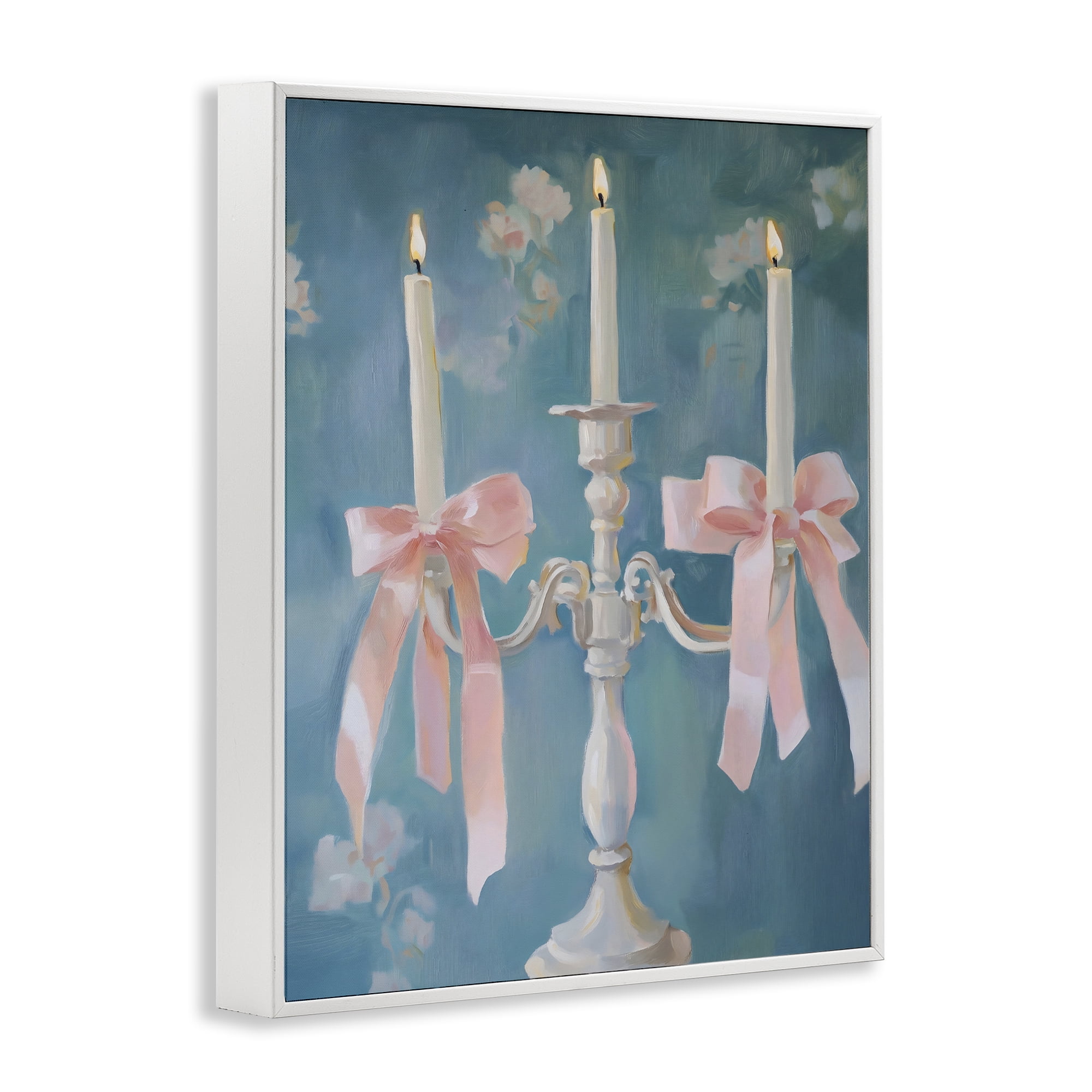 Stupell Industries Elegant Coquette Candelabra White Framed Giclee Art, design by The Prints Vibe