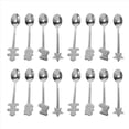 thumbnail image 4 of 16Pcs Christmas Decorations for Home Stainless Xmas Coffee Spoons Dessert Spoon Tableware Kitchen New Year Gifts Silver, 4 of 10