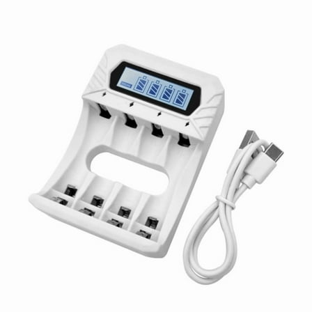 AA and 4 AAA Rechargeable Batteries High Capacity Independent Charger DC12V 800mA 1.2V Ni MH with Low Self Discharge