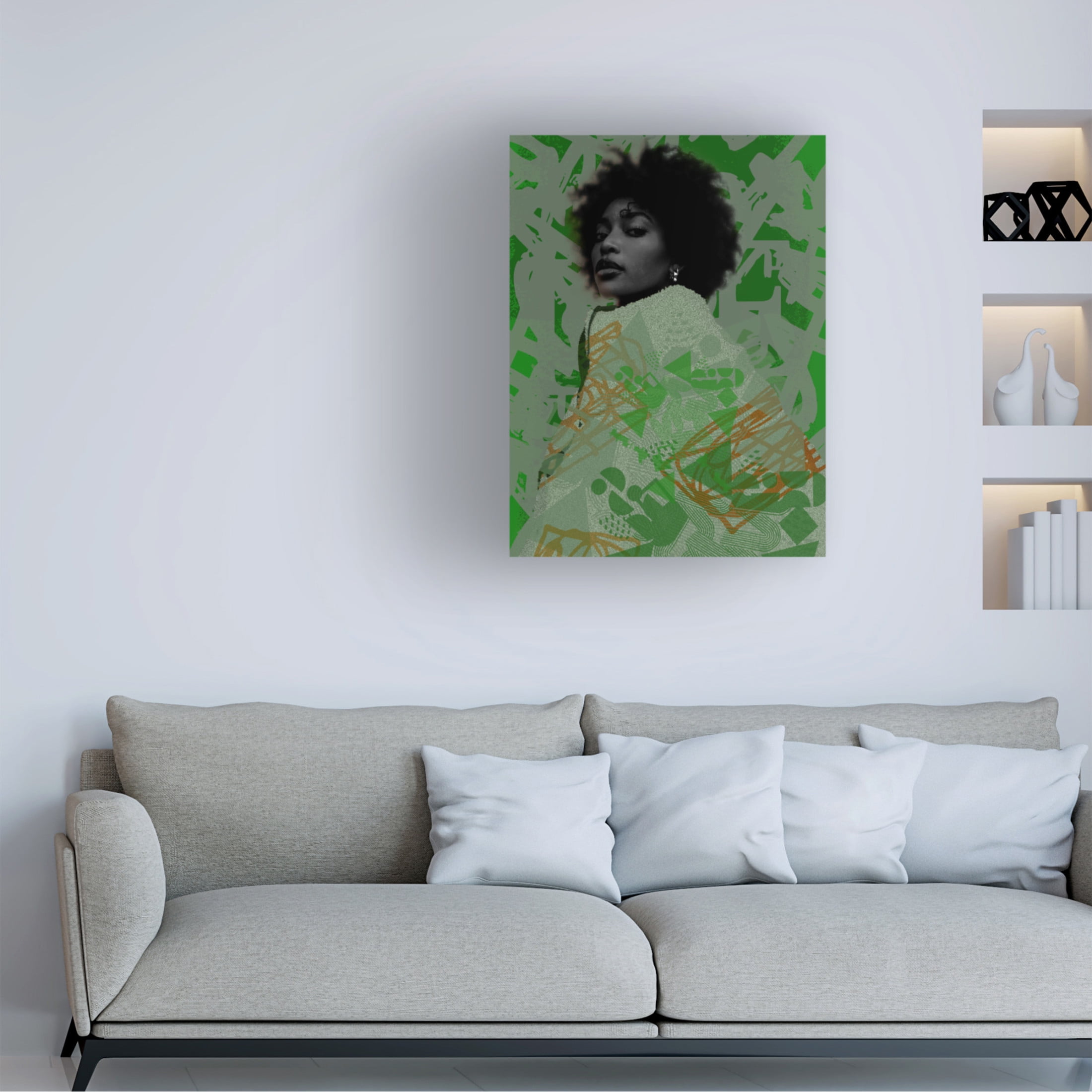 Canvas Wall Art - NUMA Art 'Greenie' Wall Art for Living Room, Bedroom, or Office Décor by Trademark Fine Art - 35 x 47 Inches