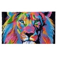 thumbnail image 1 of Rainbow Lion Rug Latch Hooking Kit (85x58cm), 1 of 2