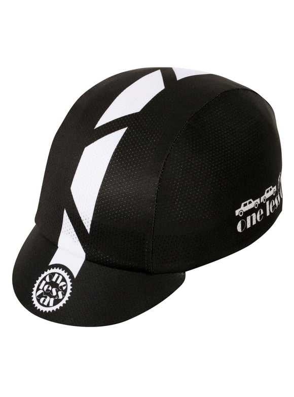Pace Sportswear Hex-Tek Cycling Cap - UPF 50 Plus, One Less Car/Black, One Size