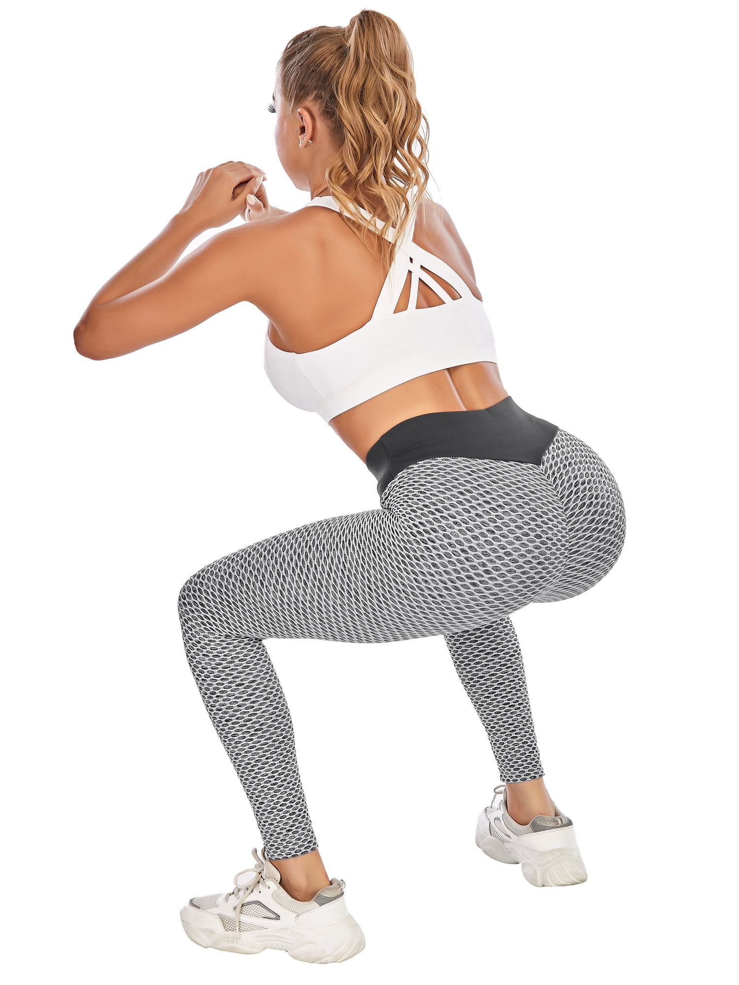 FANNYC High Waist Yoga Tights For Women Tummy Control Workout Running  Activewear Elastic Waistband Quick-Drying Athletic Trousers Leggings  Sweatpants Long 