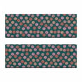 thumbnail image 2 of Floral Bench Cushion Set of 2, Repeating Nature Love Pattern with Blossoms of Botanical Elements, Standard Size Foam Pad and Decorative Cover, Dark Teal and Multicolor, by Ambesonne, 2 of 4