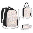 thumbnail image 2 of Disketp Maple Leaves Large Capacity Backpack Lunch Bag Pencil Case Combination 3 Piece Set for Student, 2 of 7