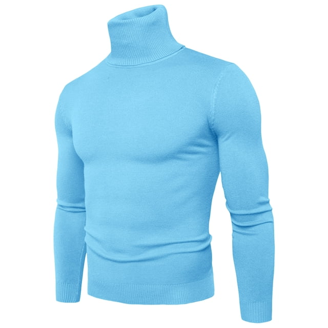 Printemps 2024 Pull Col Roulé Homme Chaud Tricoté Couleur Unie Pull-Overs Homme Ajusté Décontracté Pull Col Roulé