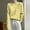 Yellow, variant on Olyvenn Women Long Sleeve Cable Knit Casual Sweater, Loose Crewneck Fall Sweaters Pullover Solid Color Comfy Daily Tops Yellow XL