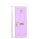 thumbnail image 3 of Mini puerta de madera con colores brillantes, detalles vívidos, bordes más suaves, puerta de hadas en miniatura para casa de muñecas 1:12, regalo morado claro, 3 of 14