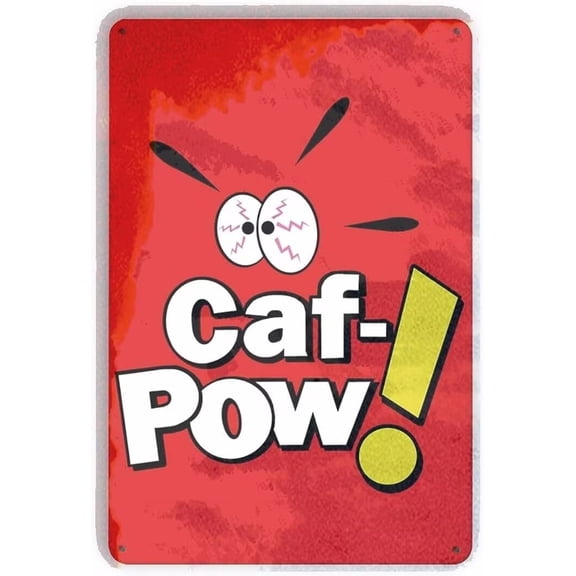 Tin Sign Nc-is CAF-pow! Metal S Wall Art Thick Plate Print Poster Wall Decoration, Farmhouse Decorationfriends Tv Show Retro Kitchen Bar 12x8 Inch