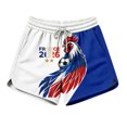 thumbnail image 2 of Women's Football Graphic T-Shirt, Women's Casual Loose Fit Printed Shorts with Pockets - Elastic Waist Drawstring Summer Shorts for Soccer Tournament 2026 Blue Size: 2XL, 2 of 5