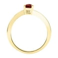 thumbnail image 2 of SZUL Women's Solitaire Pear Shaped Garnet Wave Ring in 10K Yellow Gold, 2 of 5