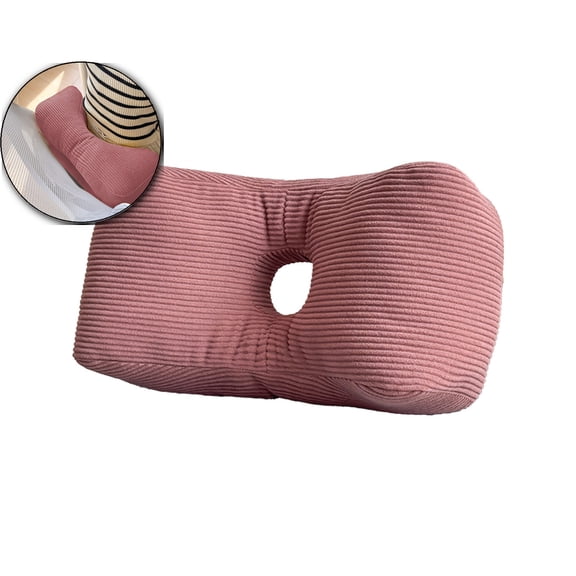 Lumbar Support Pillow for Office Chairs, Ergonomic Waist Cushion for Lower Back Pain Relief, Soft & Support Corduroy Desk Chair Cushion