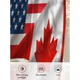 thumbnail image 6 of Sheer Curtains 72 Inches Long, Red Blue American Flag Semi Sheer Curtains Light Filtering Window Treatment, Modern Maple Leaf Privacy Voile Drapes for Living Room Bedroom 52x72 Inch, 6 of 7