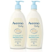 AVEENO Baby Daily Moisture Lotion Fragrance Free 18 oz (Pack of 2)