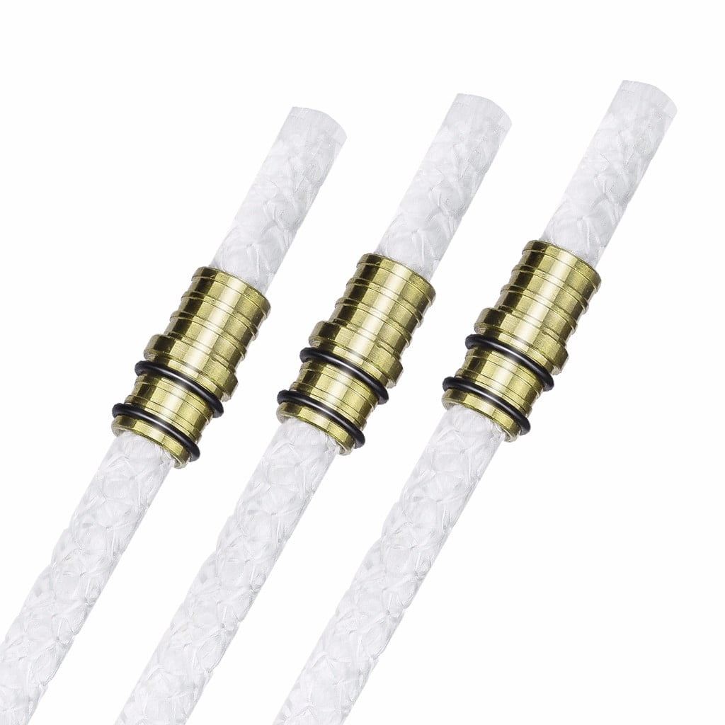 JeashCHAT Wine Bottle Torch Kit 7 Pack, Includes 7 Long Life Torch Wicks, Brass Wick Mount
