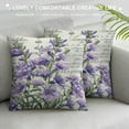 thumbnail image 3 of HENGT  Throw Pillow Cover Vintage Flowers Lavender Provence Purple Floral Retro French Country Stamp Decor Lumbar Pillow Case Cushion for Sofa Couch Bed Standard, 3 of 5