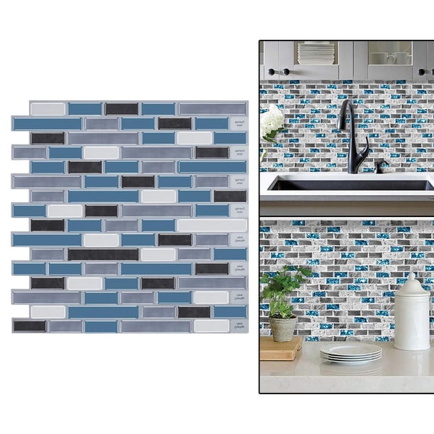 Pelar y 3D mármol autoadhesivo para salpicaduras 12 "x 12" impermeable a prueba de aceite para cocina, , encimera, azulej estilo 4 BLESIY Azulejos para salpicaduras