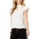 thumbnail image 1 of Rachel Zoe Blusa peplum con cuello alto para mujer, color blanco roto, pequeña, 1 of 1