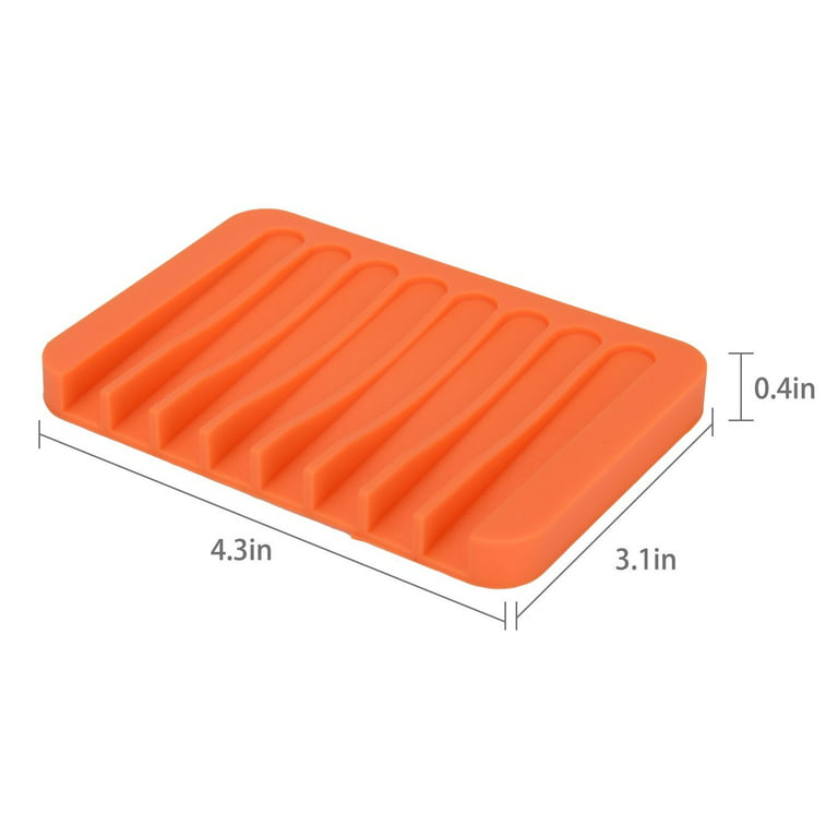 KABOER Silicone Drainage Tray Multifunction Soap Tray Cup Pad Kitchen  Bathroom Organize Tray 
