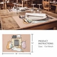 thumbnail image 3 of Placemats 1 Pack, Pink Brown Cute Cat Woven Placemat, Linen Place Mats for Kitchen/Dining Tables, Cartoon Funny Heater Cats Washable Table Mats for Party, 3 of 8