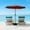 Rouge, variante sur SZXZYGS Jardin Terrasse Cour Plage Piscine Marché Table Parasol à 6 Nervures