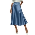 thumbnail image 3 of Sentmoon Jupe Longue pour Femmes Taille Haute Jupes Mini pour Femmes Ravissante Couleur Unie Coupe Régulière Jupe Mini pour Usage Quotidien Décontracté P-2TG, 3 of 9