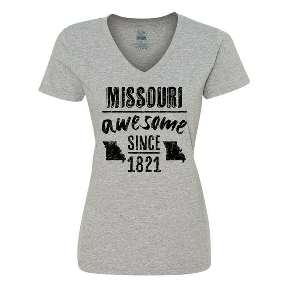 Inktastic Missouri Awesome Since 1821 Women's V-Neck T-Shirt