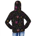 thumbnail image 4 of Cauagu Heart and Stars Print Sun Protection Jacket for Teen,Full-Zipper Long Sleeve Sun Shirts with Pockets UV Hoodie Shirts Outdoor Athletic Jacket-Medium, 4 of 7