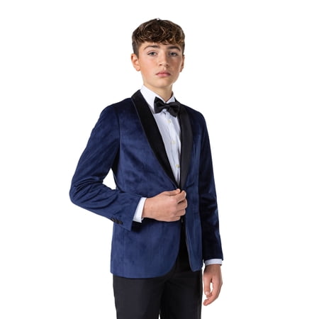 OppoSuits Deluxe Teen Boys Blazers TEEN BOYS Dinner Jacket - Deep Navy - US 10Y Blue