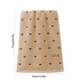 thumbnail image 3 of CuiLiyq 1 Pack Cotton Towel for Bathroom, Soft and Absorbent Household Gift Towel with Small Red Heart Print, Bath Lightweight Quick Dry Washcloths for Bathroom Home Decorative, 29.5" x 13.4", Coffee, 3 of 6