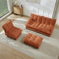 thumbnail image 5 of FFH 107" Modular Sectional Sofa with Movable Ottoman, Chenille L Shaped Cloud Couches for Living Room, Orange, 3-Seat, 5 of 16
