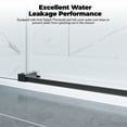 thumbnail image 5 of 56-60" W × 76" H Shower Door, Frameless Sliding Shower Door,Waterproof Glass Shower Door with Stainless Steel Handle and Seal Strip, 5/16" (8mm) Easy-Clean Tempered Glass, Matte Black, 5 of 8